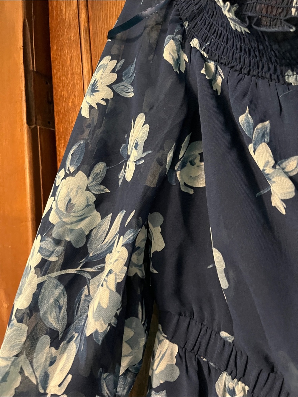 Premier Floral Navy and Light Blue Dress - Picture 5 of 8